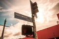 Hollywood street sign Royalty Free Stock Photo