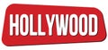 HOLLYWOOD text on red trapeze stamp sign Royalty Free Stock Photo