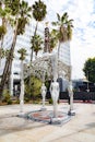 Gazebo with statues of Dorothy Dandridge, Dolores Del Rio, Mae West, and Anna May Wong