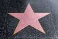 Hollywood walk of fame blank star Royalty Free Stock Photo