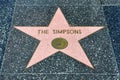 Hollywood Walk of Fame - The Simpsons Royalty Free Stock Photo