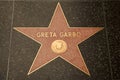 Greta Garbo`s star on the Hollywood Walk of Fame Royalty Free Stock Photo