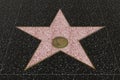 Hollywood Walk of Fame star with blank space for name Royalty Free Stock Photo