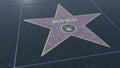 Hollywood Walk of Fame star with DAVID MILCH inscription. Editorial 3D rendering