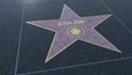 Hollywood Walk of Fame star with ELTON JOHN inscription. Editorial 3D rendering