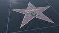 Hollywood Walk of Fame star with GLORIA STUART inscription. Editorial 3D rendering