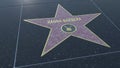 Hollywood Walk of Fame star with HANNA-BARBERA inscription. Editorial 3D rendering