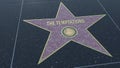 Hollywood Walk of Fame star with THE TEMPTATIONS inscription. Editorial clip