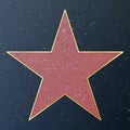 Hollywood Walk Of Fame. Vector Star Illustration. Famous Sidewalk Boulevard. Public Monument To Achievement