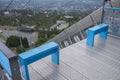 The Holmenkollbakken Ski Museum & Tower is a tourist desitnation were visitors enjoy panoramic views of Oslo at the top of the ski Royalty Free Stock Photo