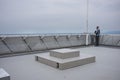 The Holmenkollbakken Ski Museum & Tower is a tourist desitnation were visitors enjoy panoramic views of Oslo at the top of the ski Royalty Free Stock Photo