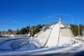 Holmenkollen ski jump in Oslo Norway at sunny winter day