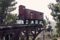 Holocaust train at Yad Vashem in Jerusalem. train in which the Nazis transported Jews and prisoners of war for destruction in