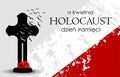 Holocaust. Poster for the day of remembrance of those killed in the Holocaust. fascist aggression against the Poles. Caption in
