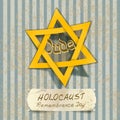 Holocaust remembrance day illustration with Star of David