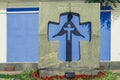 A Holodomor memorial in Mykhailivska Square in Kyiv, Ukraine to commemorate the victims of Ukrainian