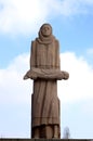 Holodomor in Ukraine. Memorial to victims of Golodomor genocide, a barefoot woman holds dead child.Monument to people who died of Royalty Free Stock Photo