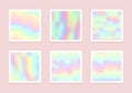 Hologram colorful pixel to create trendy modern design.