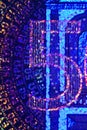 Hologram on an Euro Bill Royalty Free Stock Photo