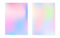 Hologram gradient background set with holographic cover.