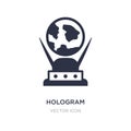 hologram icon on white background. Simple element illustration from Future technology concept