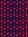 A hologram paper made of hearts and love in ultraviolet and pink colors for wallpaper or backgrounds