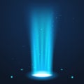 Hologram portal magic podium effect. Circle light ray teleport ufo portal Royalty Free Stock Photo