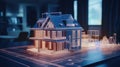 Hologram and projection of the house. Design and construction project.