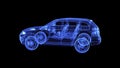 Hologram of a rotating modern CUV