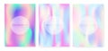 Holographic abstract background in pastel neon color design. Holographic Vector Background. Iridescent Foil. Glitch Hologram. Royalty Free Stock Photo