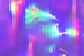 Holographic abstract background. Rainbow neon glass texture pattern. Trendy colorful reeded refract effect