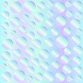 Holographic abstract pattern. Geometric print composed of circles on neon background. Hologram Royalty Free Stock Photo