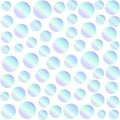 Holographic abstract pattern. Geometric print composed of circles on white background. Hologram Royalty Free Stock Photo