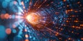 Holographic Art Depicting Secure Data Tunnel in a Virtual Private Network (VPN) Protocol -