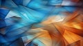 Holographic background with glass shards and rainbow reflections in blue and peach colors Royalty Free Stock Photo
