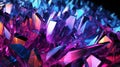 Holographic background with glass shards and rainbow reflections in blue and peach colors Royalty Free Stock Photo