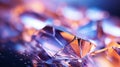 Holographic background with glass shards and rainbow reflections in blue and peach colors Royalty Free Stock Photo