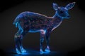 Holographic Bioluminescent Deer, Made with Generative AI