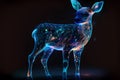 Holographic Bioluminescent Deer, Made with Generative AI