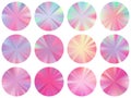 Circle metallic gradient disk elements vector