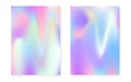 Holographic cover set with hologram gradient background.