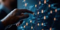 Holographic CRM database visualizing customer segments with futuristic interface