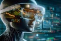 Agentic AI digital colleague futuristic work data hologram