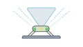 Holographic Display with Dynamic Particle Effects, vector design Generative AI Royalty Free Stock Photo