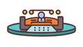 Holographic Display: Futuristic User Interface, vector design Generative AI Royalty Free Stock Photo