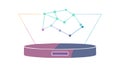 Holographic Display Platform, Futuristic Data Visualization Tech, vector design Generative AI Royalty Free Stock Photo