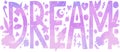 Holographic Dream lettering