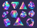 Holographic Geometric Shapes Collection