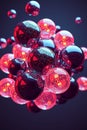 Holographic Glass Orbs with Colorful Light Effects Royalty Free Stock Photo