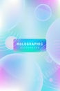 Abstract Holographic Bubble Style Gradient Vertical Background Vector in Modern Futuristic Design Royalty Free Stock Photo